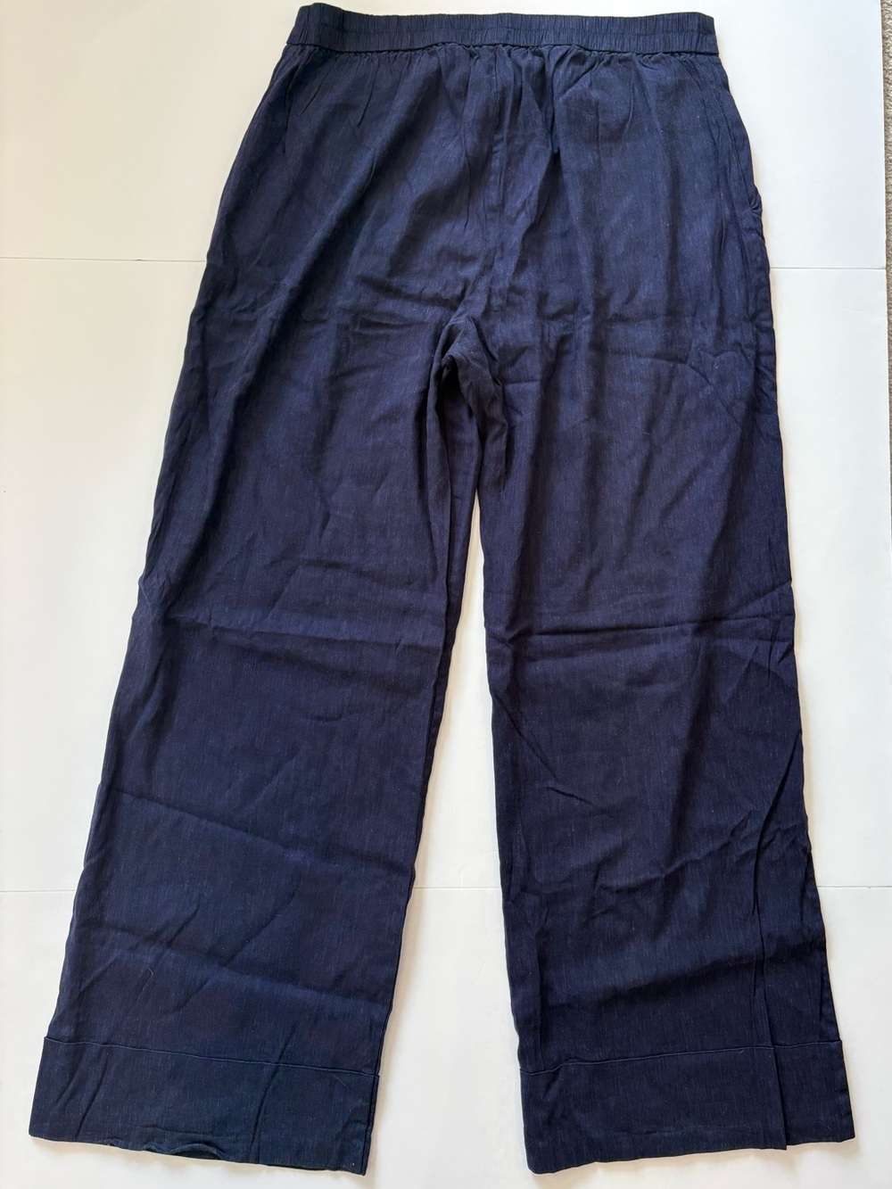 Kut from the Kloth Linen Blend Navy Pants XL - Picture 4 of 4